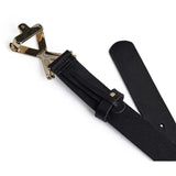 DEPECHE Jeansbælte med kryds-spænde Belt 190 Black/Gold