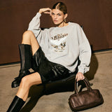 Jill sweatshirt i loose fit / 100392 - Light Grey Washed - DEPECHE