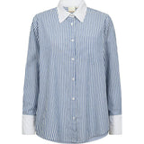 Karen stripe skjorte / 100416 - Blue Stripe - DEPECHE