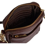 Klassisk mobiltaske i en smørblød skindkvalitet / 15700 - Coffee - DEPECHE