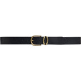DEPECHE Klassisk skindbælte med metal-loop Belt 154 Black/Brass