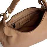 DEPECHE Klassisk skuldertaske i kalveskind Shoulderbag / Handbag 156 Camel