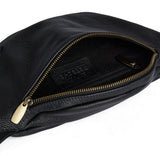 DEPECHE Læder bumbag i klassisk design Bumbag 154 Black/Brass