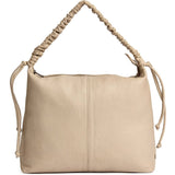 Lammeskinds skuldertaske med rynket rem / 17086 - Vanilla - DEPECHE