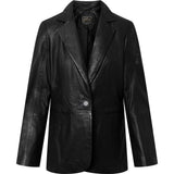 Leana tidsløs skindblazer / 51000 - Black - DEPECHE