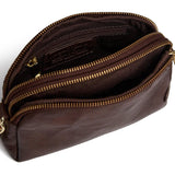 Lille læder clutch i klassisk og enkelt design / 15472 - Coffee - DEPECHE