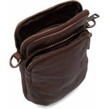 DEPECHE Mobiltaske i blødt vintage look skind Mobilebag 068 Winter brown
