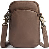 DEPECHE Mobiltaske i blødt vintage look skind Mobilebag 250 Dark Taupe