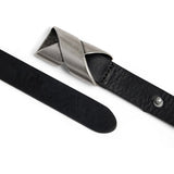 DEPECHE Narrow Belt Belt 103 Black/Old silver