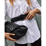 DEPECHE Rummelig bumbag i kvalitetsskind Bumbag 099 Black