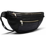 DEPECHE Rummelig læder bumbag Bumbag 097 Gold