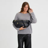 DEPECHE Rummelig læder bumbag Bumbag 097 Gold
