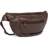DEPECHE Rummelig læder bumbag Bumbag 068 Winter brown