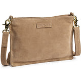 Ruskind clutch/crossover med nittedetaljer / 16948 - Sand - DEPECHE