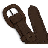 Ruskindsbælte med ovalt spænde / 17178 - Chocolate - DEPECHE