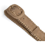 DEPECHE Ruskindsbælte med ovalt spænde Belt 011 Sand