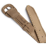 DEPECHE Ruskindsbælte med ovalt spænde Belt 011 Sand