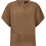 Sandra ruskindsbluse / 51342 - Mud - DEPECHE
