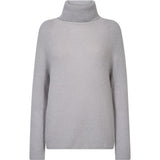 Depeche Clothing Sarah Alpaca Rullekrave Strik Knitwear 332 Light Grey Melange