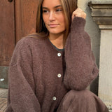 Sarah alpaca strik cardigan / 100376 - Brown - DEPECHE