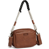 Skind crossover med boho rebrem / 16910 - Dark cognac - DEPECHE