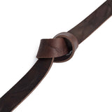 DEPECHE Skind jeansbælte med vintage struktur Belt 161 Dark brown