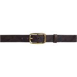 DEPECHE Skind jeansbælte med vintage struktur Belt 161 Dark brown