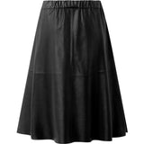 Depeche leather wear Skind nederdel i blødt skind Skirt 099 Black