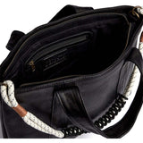 Skind shopper med boho rebrem / 16908 - Black - DEPECHE