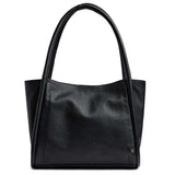 Skuldertaske i koskind med tube - stropper / 16924 - Black - DEPECHE