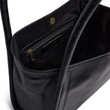 Skuldertaske i koskind med tube - stropper / 16924 - Black - DEPECHE