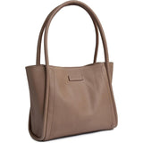 Skuldertaske i koskind med tube - stropper / 16924 - Taupe - DEPECHE