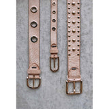 DEPECHE Smalt bælte med cool detaljer Belt 011 Sand