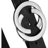 DEPECHE Smalt bælte med smukt spænde Belt 098 Silver