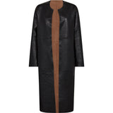 Depeche leather wear Smuk Zita 2 i 1 skindjakke Jacket 310 Mud Black combi