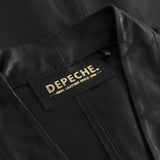 Depeche leather wear Smuk Tirsa læderbluse med v-hals Blouse 099 Black (Nero)