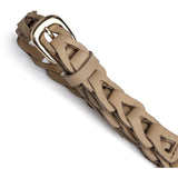 Taljebælte i skind med hulmønster / 17188 - Vanilla - DEPECHE