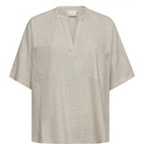 Tara bluse i hørkvalitet / 100018 - Nature - DEPECHE