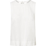 Tara hør top / 100028 - White - DEPECHE