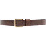 DEPECHE Tidsløs bælte i skindkvalitet Belt 179 Brown/Brass