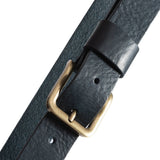 DEPECHE Tidsløs bælte i skindkvalitet Belt 101 Dark blue