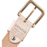 DEPECHE Tidsløs bælte i skindkvalitet Belt 188 Sand/Brass