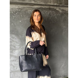 DEPECHE Tidsløs shopper i blød læderkvalitet Shopper 099 Black