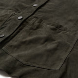 Depeche leather wear Tonja oversize ruskindskjorte Shirt 335 Dark Khaki