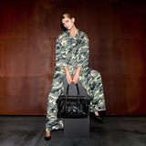 Tonja Oversize Skjorte / 100454 - Khaki Printed - DEPECHE