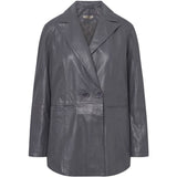 Trendy Linea blazer jakke i skind / 51148 - Antracit - DEPECHE
