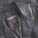 Trendy Linea blazer jakke i skind / 51148 - Antracit - DEPECHE