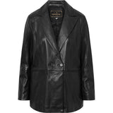 Trendy Linea blazer jakke i skind / 51148 - Black - DEPECHE