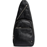 DEPECHE Unik aflang bumbag i blødt skind Bumbag 099 Black