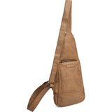 Unik aflang bumbag i blødt skind / 11304 - Camel - DEPECHE